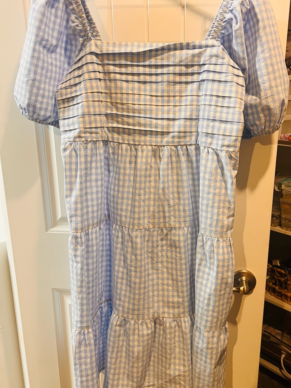 Gymboree Light Blue and White Gingham Dress